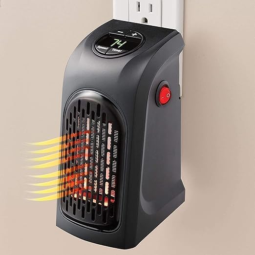 New Portable 400 Watts Handy Heater – Quick Heating, Timer with Thermostat