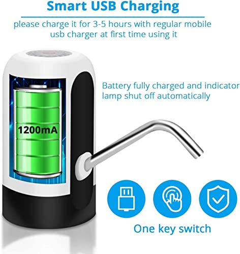 Kella Automatic Water Dispenser Pump - Rechargeable, Portable, and Easy-to-Use