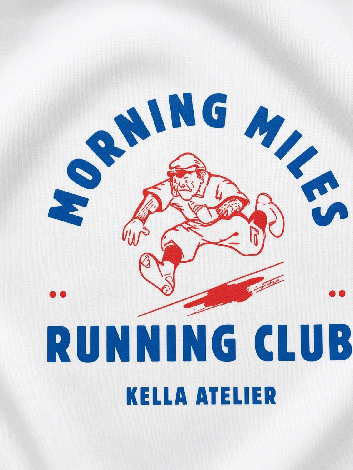 Morning Running Club Oversized Tee - Kella Atelier | 220 GSM Premium Cotton