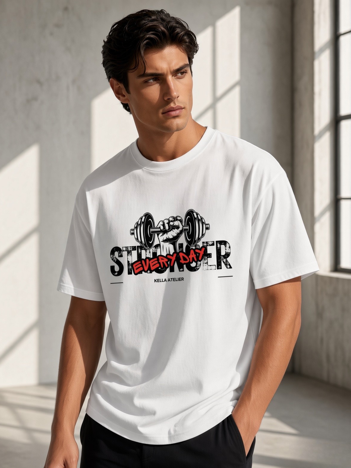 Stronger Everyday Oversized Tee - Kella Atelier | 220 GSM Premium Cotton