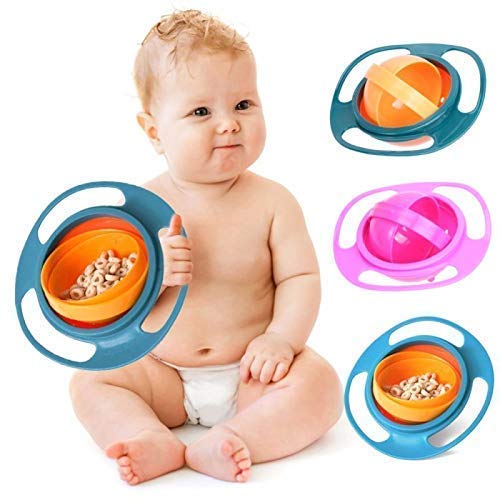 360 Rotating Gyro Bowl for Baby and Kids Feeding Bowl