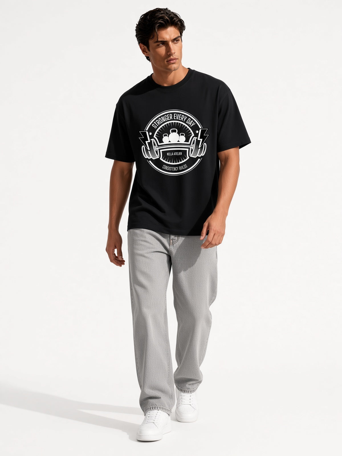Stronger Everyday Oversized Tee - Kella Atelier | 220 GSM Premium Cotton