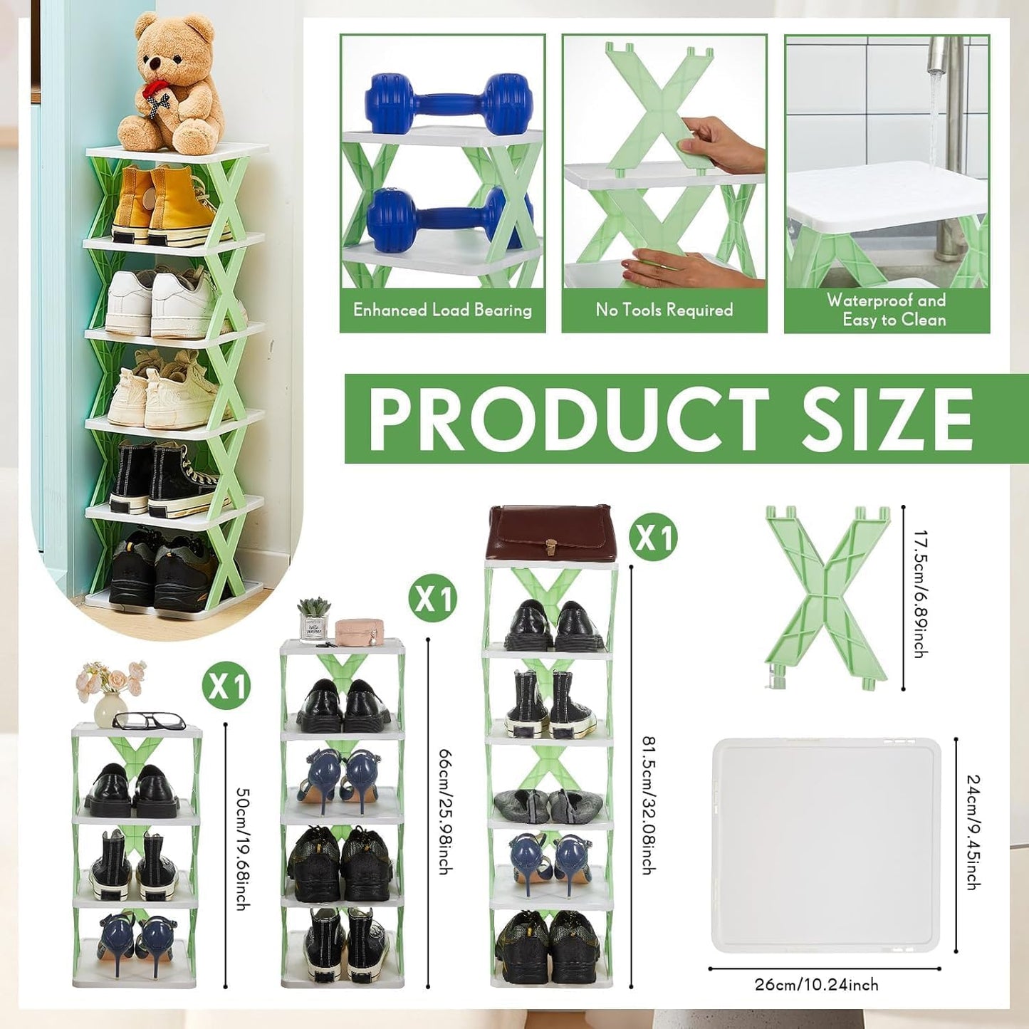 Kella Multi-Purpose Adjustable Shoe Rack – 6 Tier