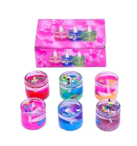 Perpetual Tealight Candles for Home Decoration - Pack of 12 Gel Wax Lighting Mini Jelly Candles for Home Decoration
