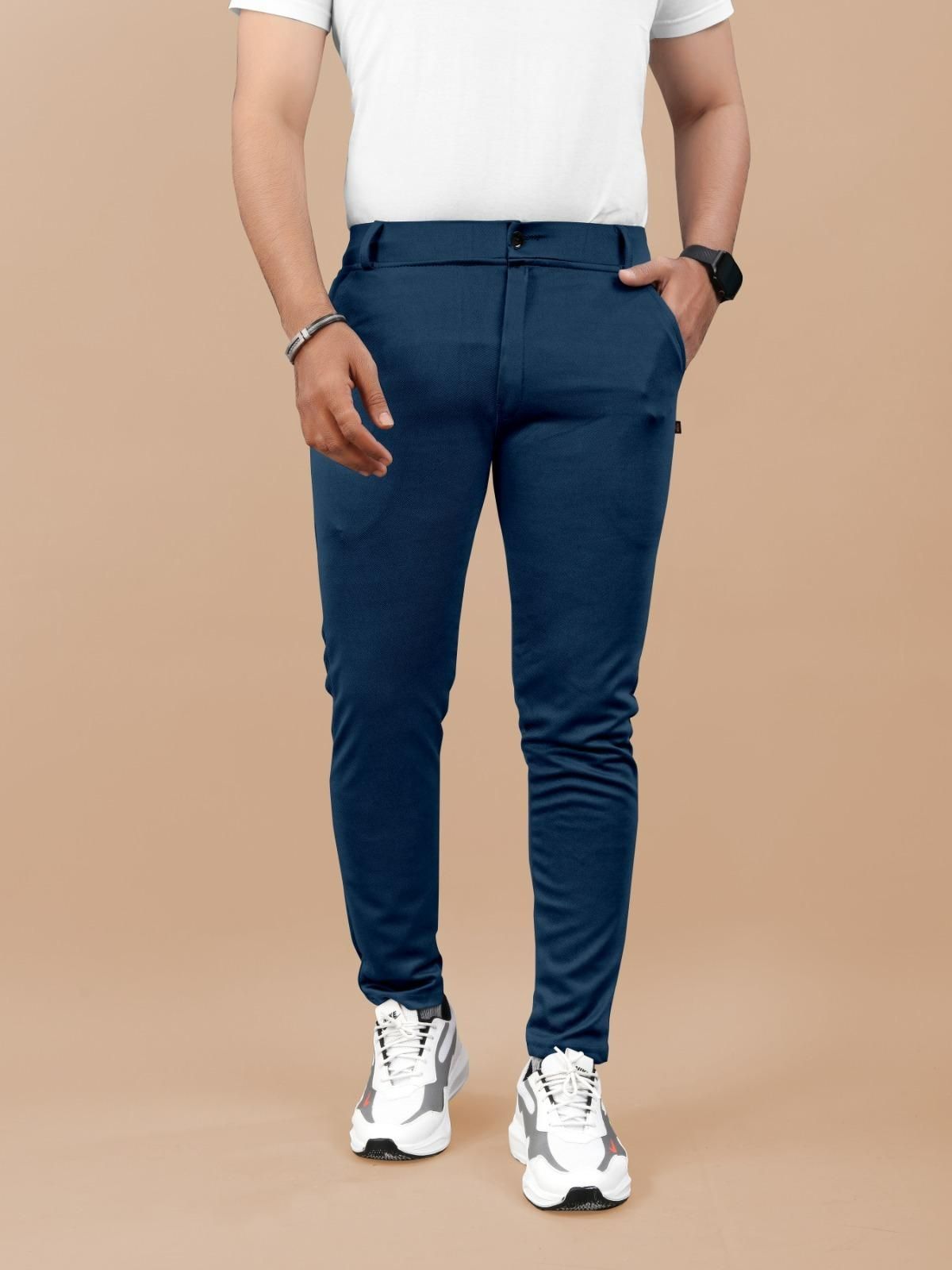 🔶 Kella Men’s Premium High-Stretch Slim Fit Pants Combo– Comfort Meets Style (Pack of 3)