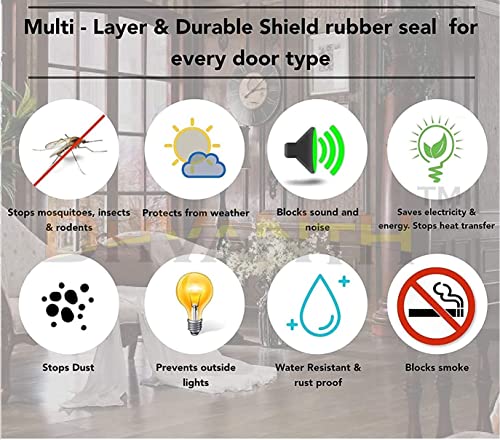 Kella Door Guard - Keep Your Home Safe and Quiet 42 inch  | Door Seal | Door Closers