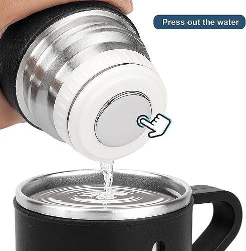 Kella Steel Vacuum Flask Set with 3 Stainless Steel Cups Combo - 500ml - Keeps HOT/Cold  12 Hours
