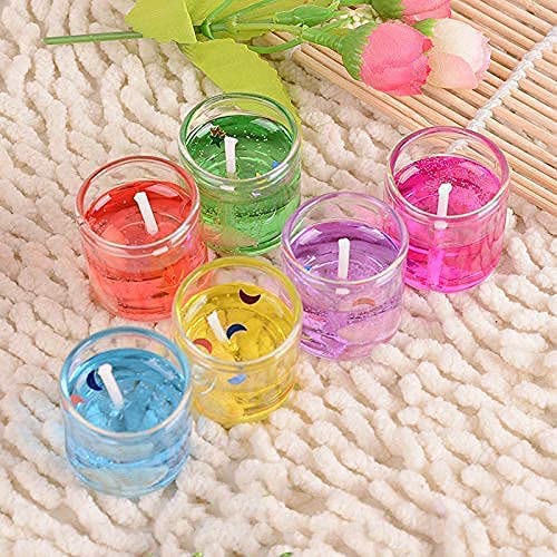 Perpetual Tealight Candles for Home Decoration - Pack of 12 Gel Wax Lighting Mini Jelly Candles for Home Decoration
