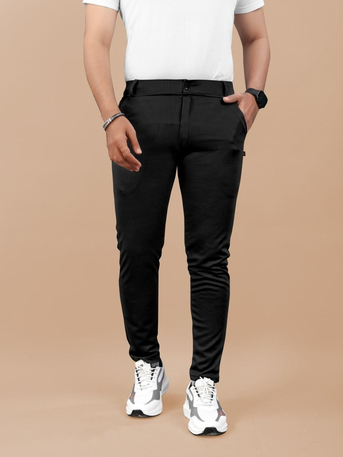 🔶 Kella Men’s Premium High-Stretch Slim Fit Pants Combo– Comfort Meets Style (Pack of 3)