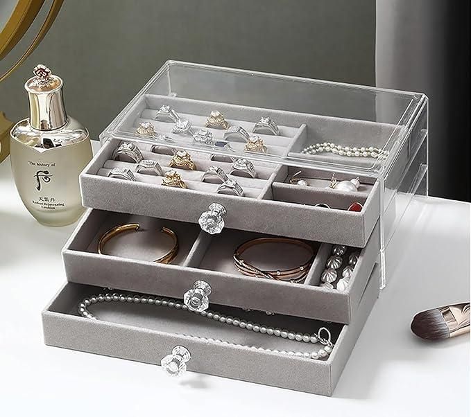 KELLA Luxe Clear Jewelry Storage Box — Elegant, Practical & Display-Ready