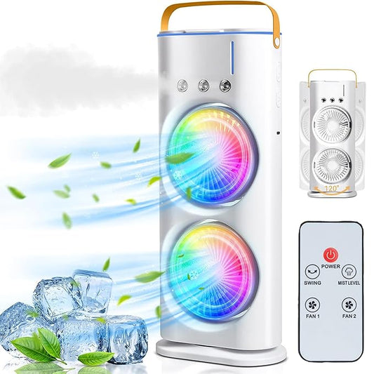 Kella Rechargable Mini Portable Compact Powerful Personal Cooling Desk Fan With Remote