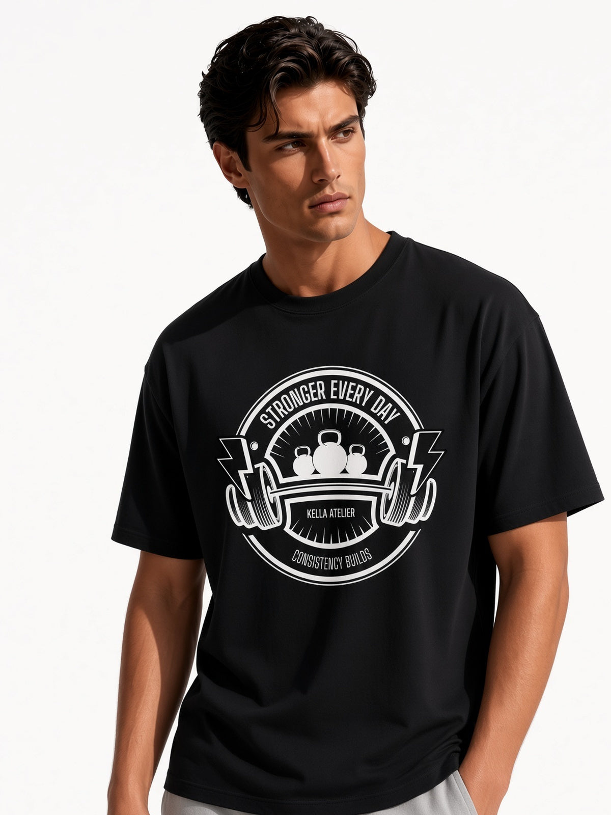 Stronger Everyday Oversized Tee - Kella Atelier | 220 GSM Premium Cotton