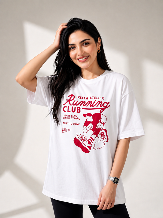 Red Running Club Premium Oversized Tee