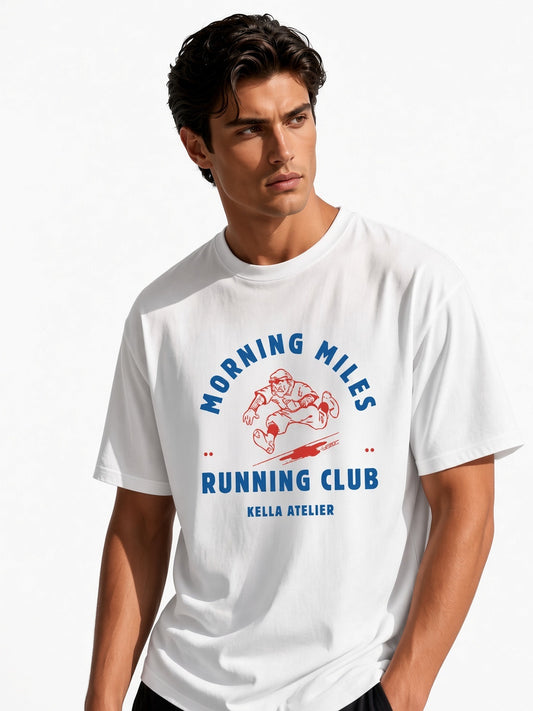 Morning Running Club Premium Oversized Tee