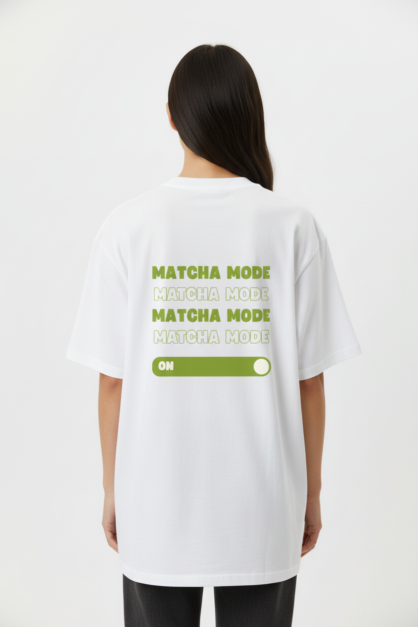 Matcha Mode Oversized Tee - Kella Atelier | 220 GSM Premium Cotton