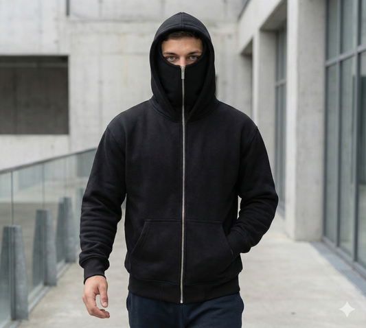 🔥 Kella™ Winter Masked Hoodie – Premium Fleece | Full Face Protection Hoodie