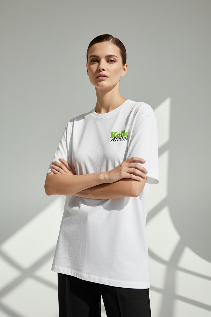 Matcha Mode Oversized Tee - Kella Atelier | 220 GSM Premium Cotton