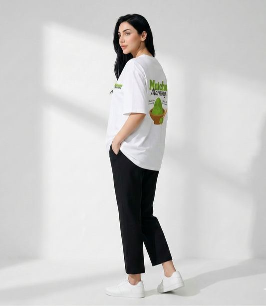 Matcha Morning Oversized Tee - Kella Atelier