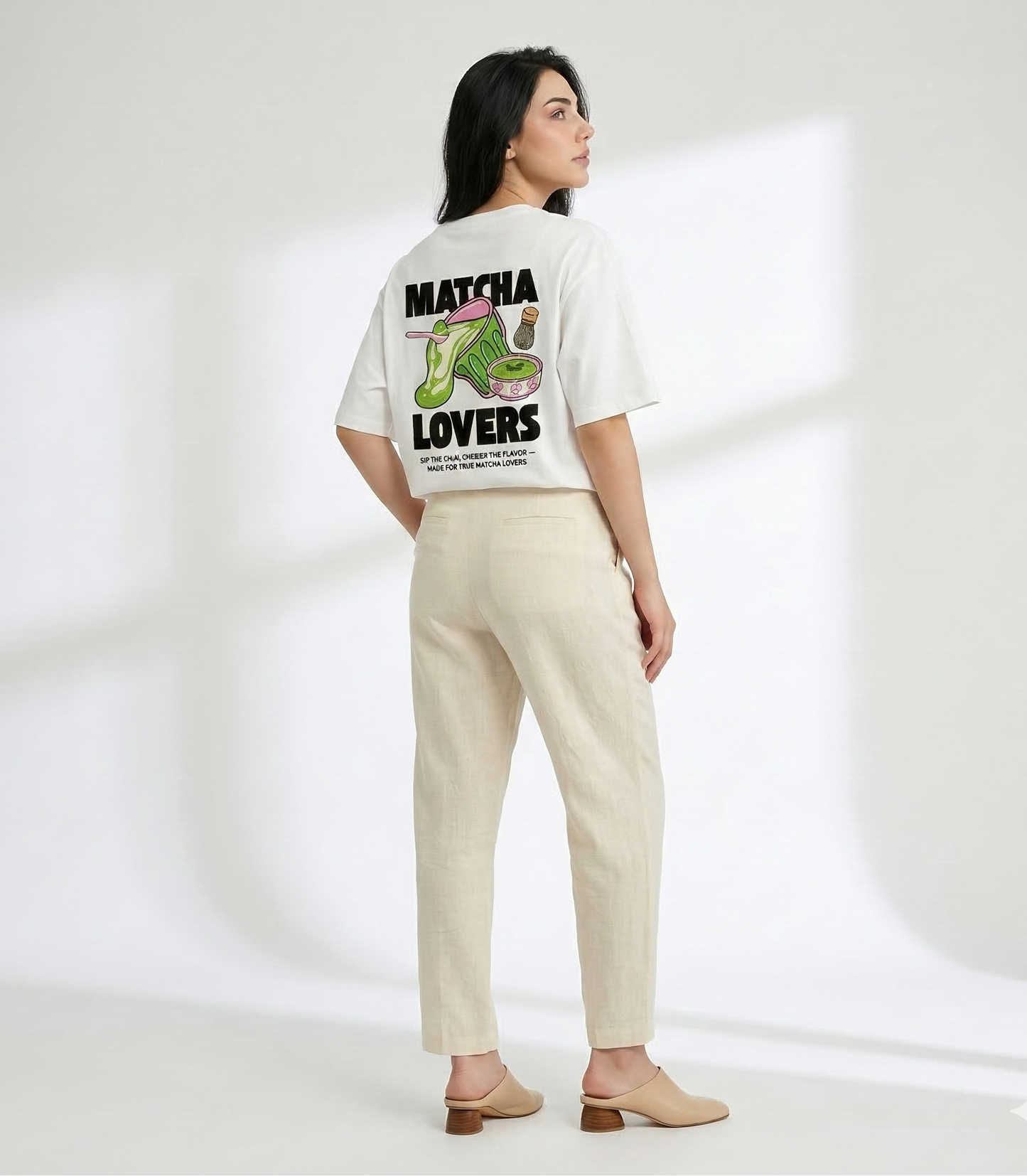 Matcha Lovers Oversized Tee - Kella Atelier | 220 GSM Premium Cotton