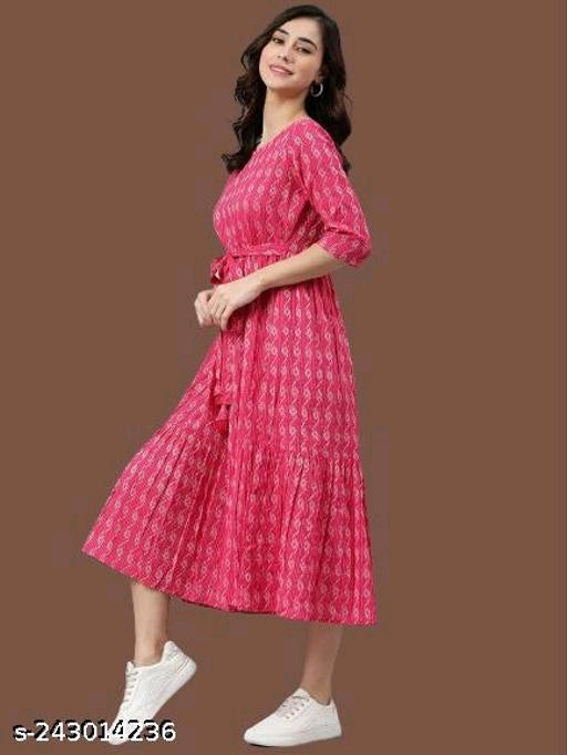 Pretty Modern Women Pink Dress