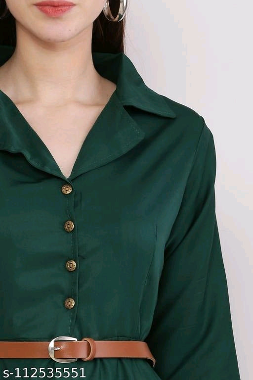 Classy Party-wear Women Dress Green