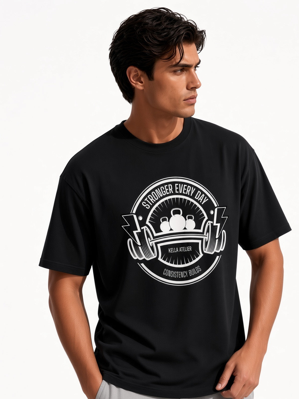 Stronger Everyday Oversized Tee - Kella Atelier | 220 GSM Premium Cotton