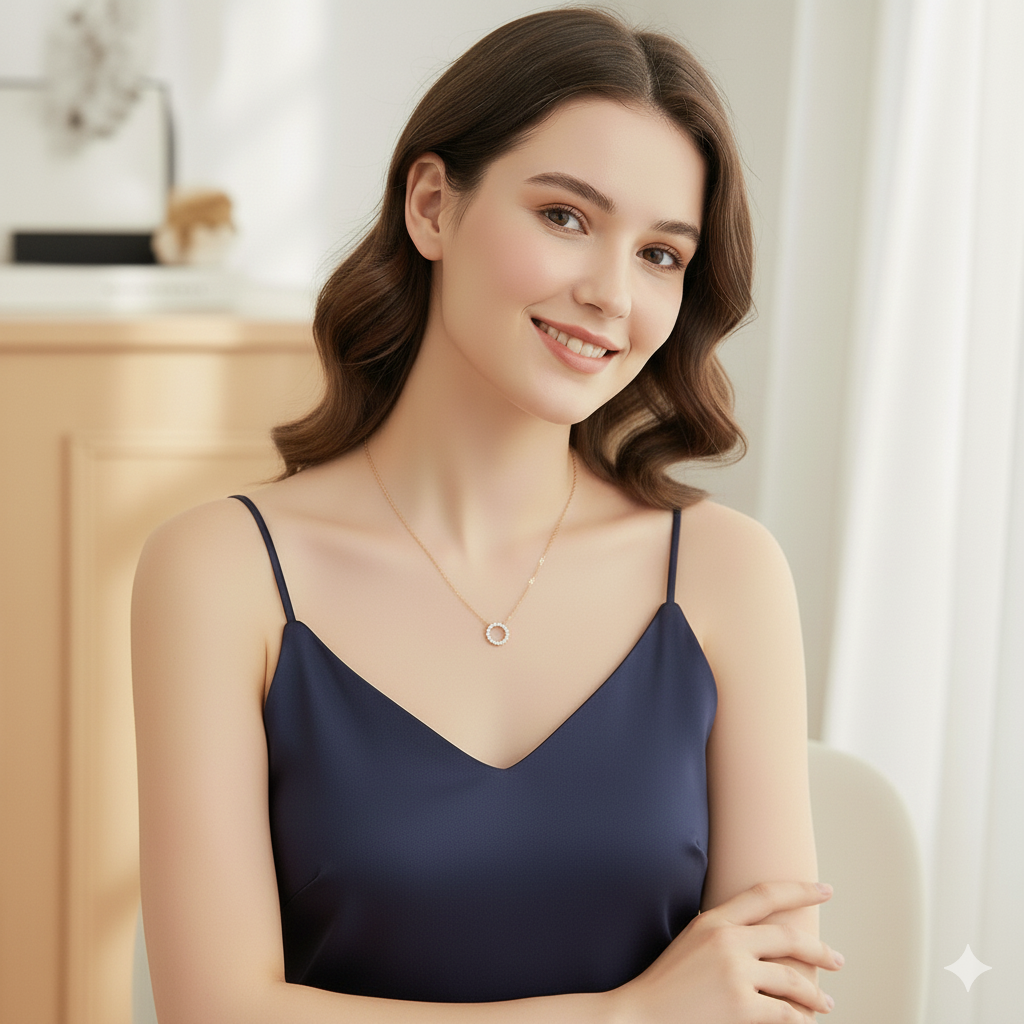 💫 Kella Elegant Circle Pendant Necklace for Gorgeous Looks