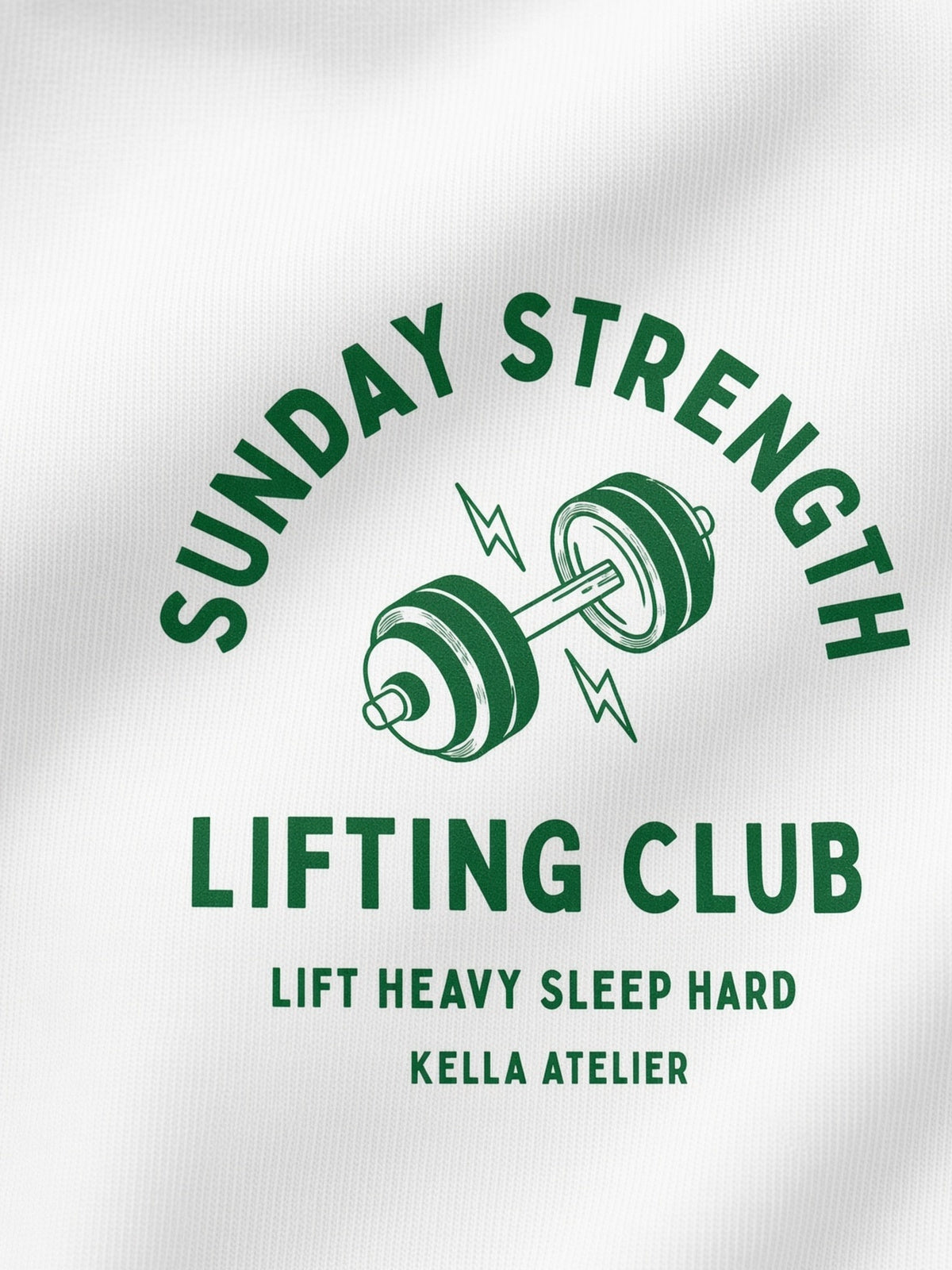 Sunday Strength Oversized Tee - Kella Atelier | 220 GSM Premium Cotton