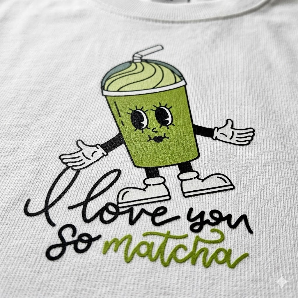Matcha Love Oversized Tee - Kella Atelier | 220 GSM Premium Cotton