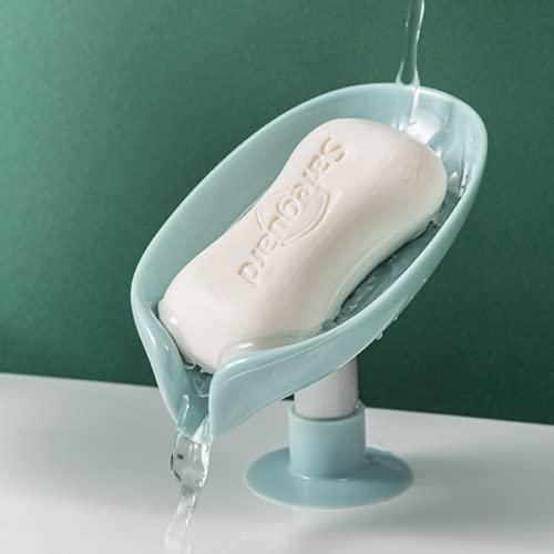 Soap Holder-Leaf Shaped Soap Box Soap Holder for Kitchen & Bathroom Plastic Soap Bar Holder ,Soap Case Buy 1 Get 1